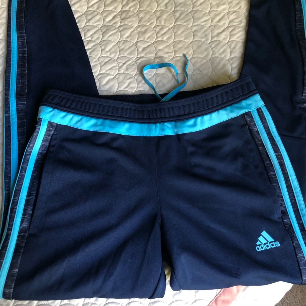 Blue adidas pants 👖 size S 8-10